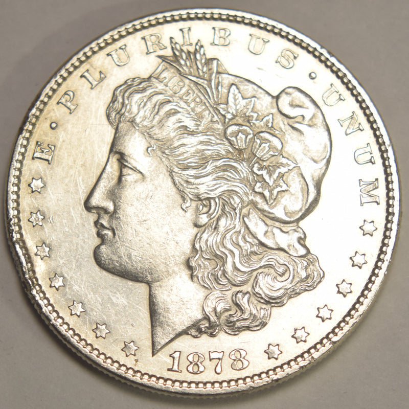 1878 Reverse of 1879 Morgan Dollar . . . . AU rim hits