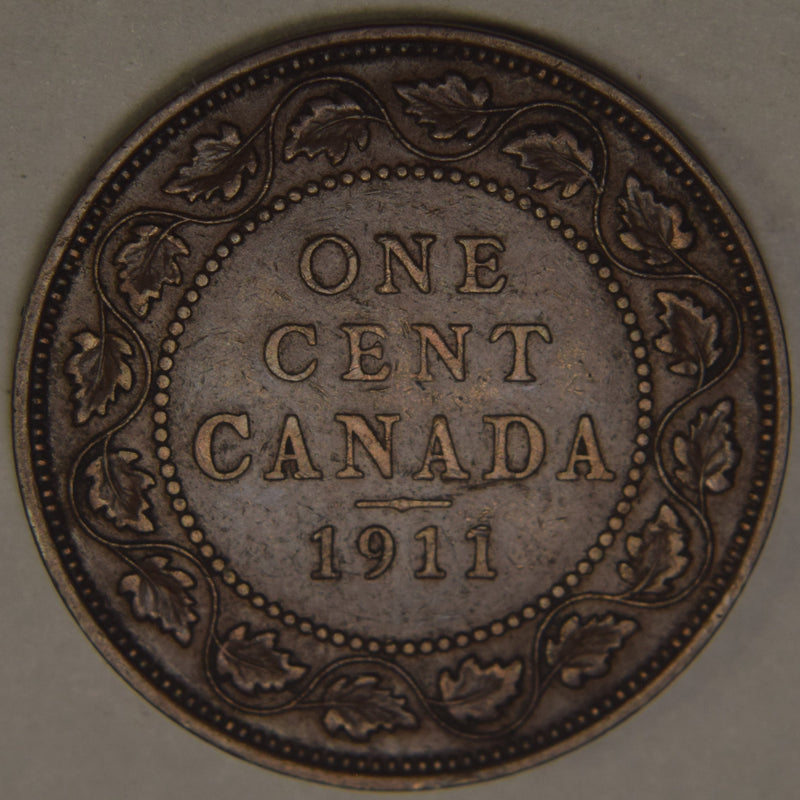 1911 Canadian Cent XF/AU