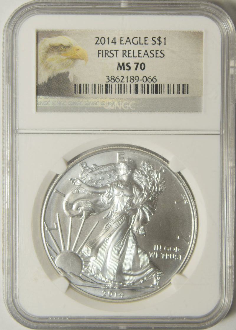 2014 Silver Eagle . . . . NGC MS-70 First Releases