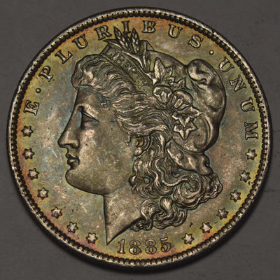 1885-O Morgan Dollar Choice BU+ Color!