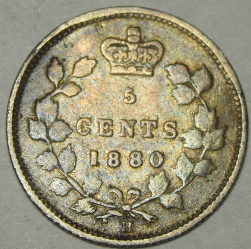 1880-H Canadian 5 Cents . . . . Very Fine