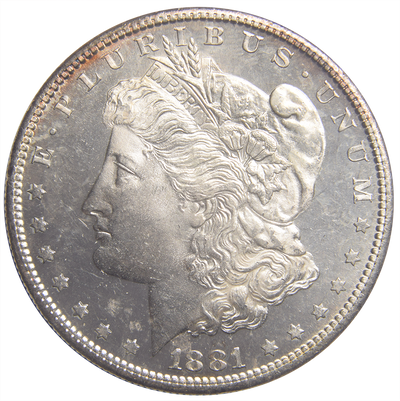 1881-S Morgan Dollar Gem BU Prooflike
