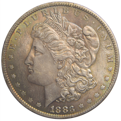 1883-O Morgan Dollar Choice BU+ Color!
