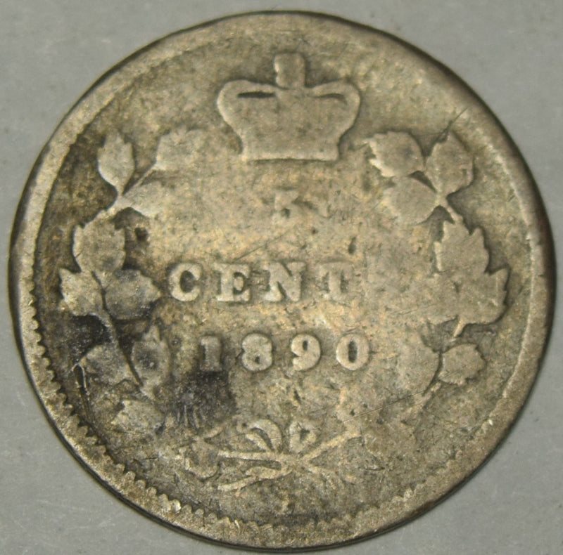 1890-H Canadian 5 Cents . . . . About Good