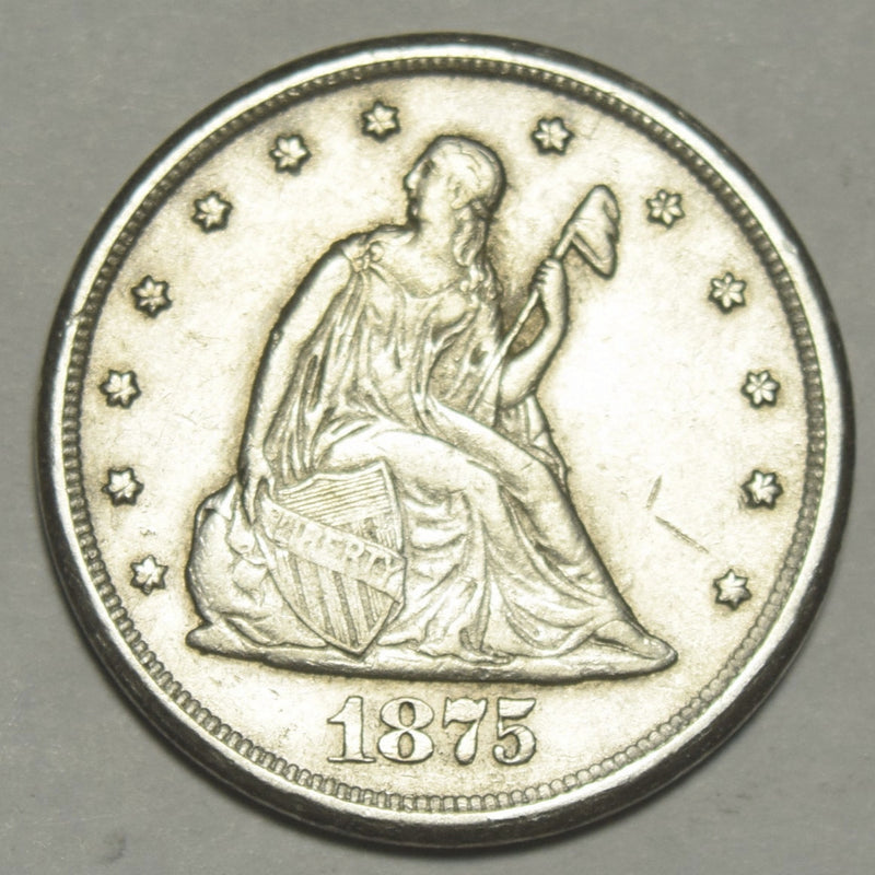 1875-CC Twenty Cent Piece . . . . XF/AU