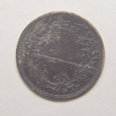 1885 Canadian Quarter VG damaged