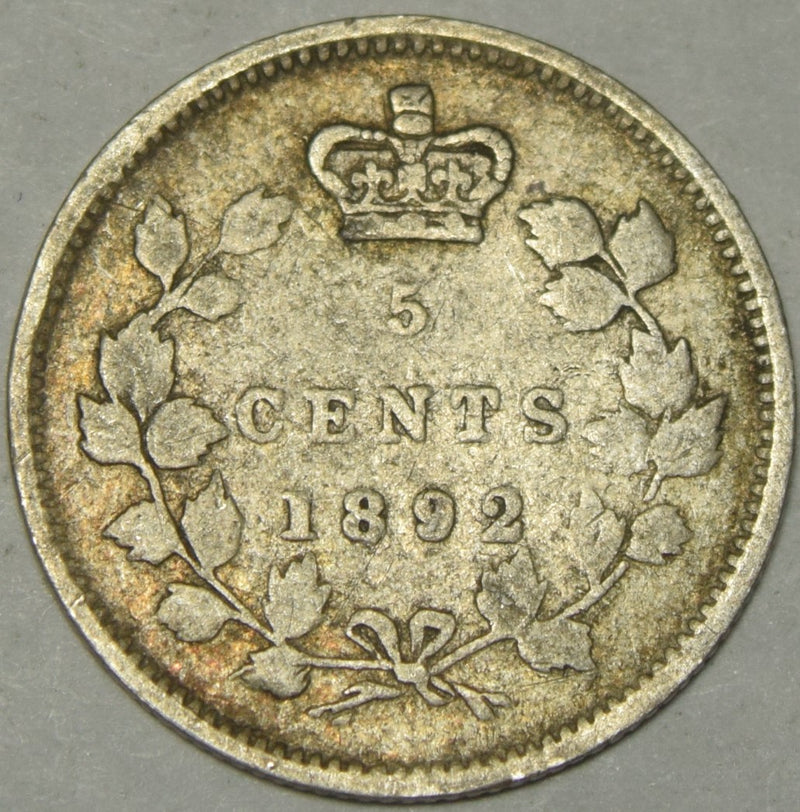 1892 Canadian 5 Cents . . . . Very Fine