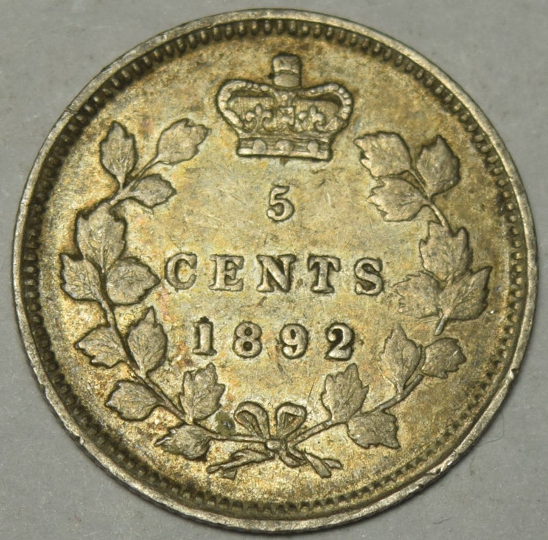 1892 Canadian 5 Cents . . . . Extremely Fine