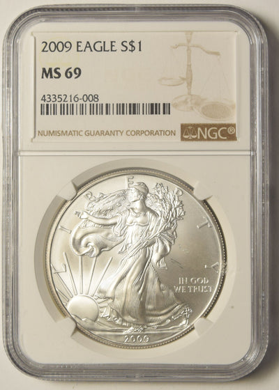 2009 Silver Eagle NGC MS-69