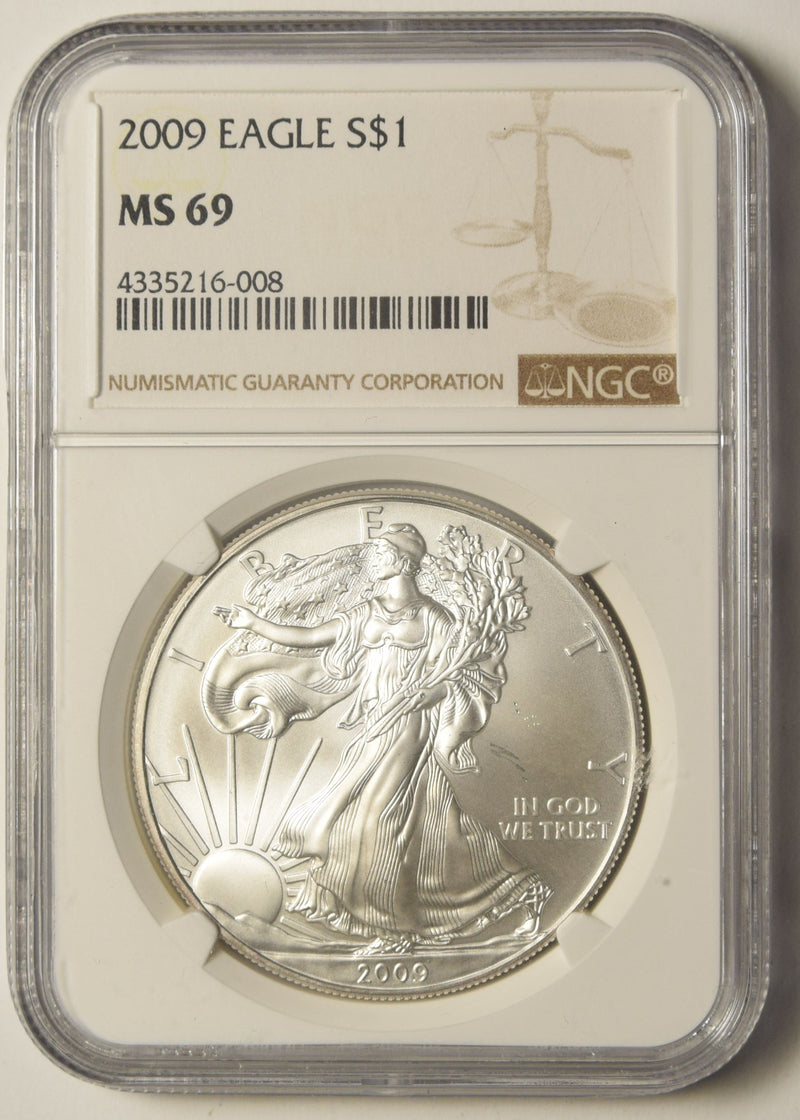 2009 Silver Eagle NGC MS-69