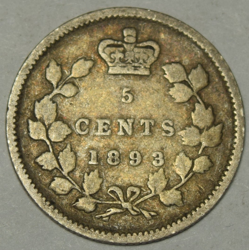 1893 Canadian 5 Cents . . . . Fine