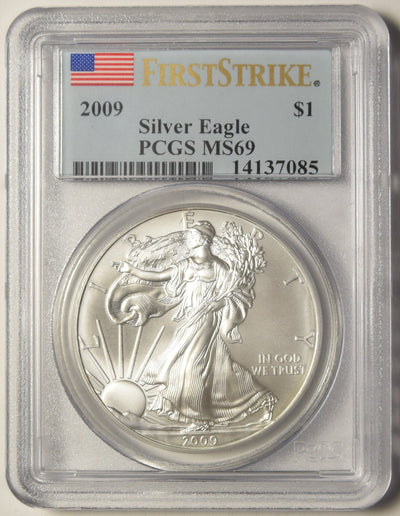 2009 Silver Eagle PCGS MS-69 First Strike