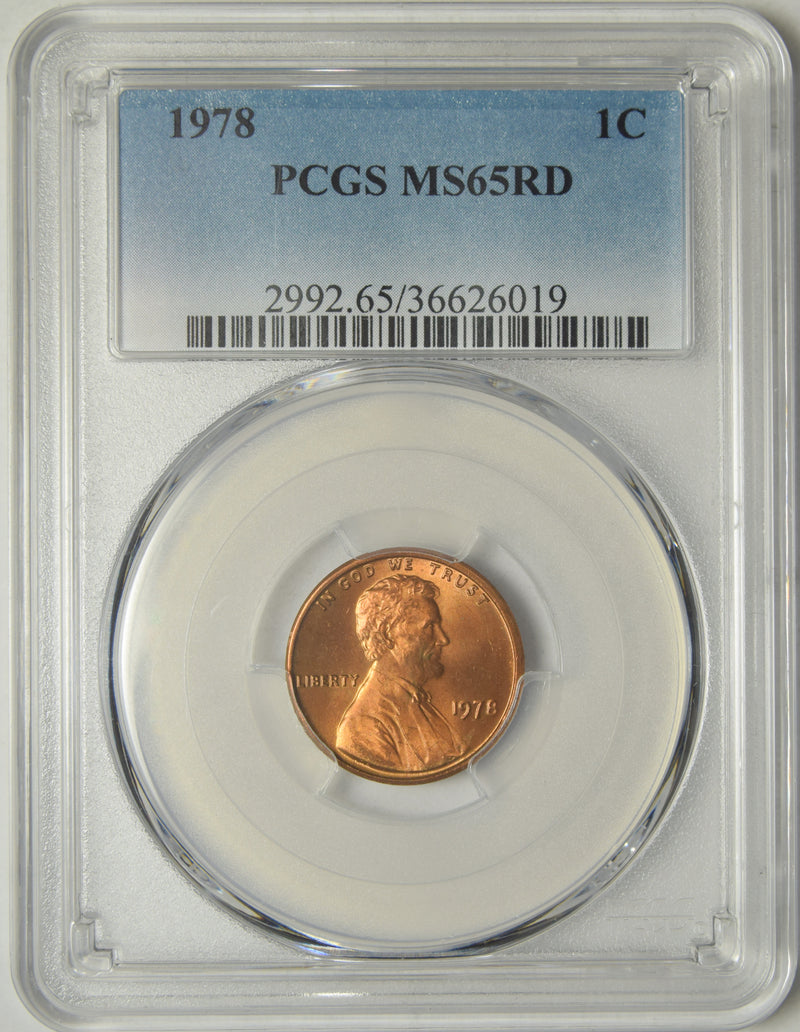 1978 Lincoln Cent . . . . PCGS MS-65 RD