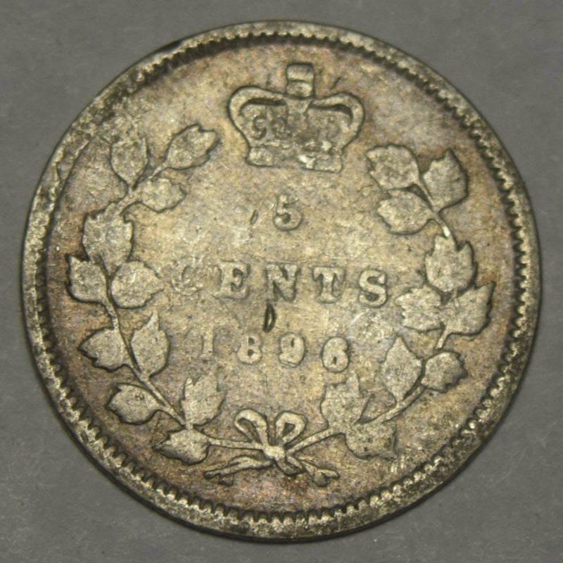 1896 Canadian 5 Cents . . . . About Good