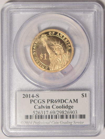 2014-S Coolidge Presidential Dollar . . . . PCGS PR-69 DCAM