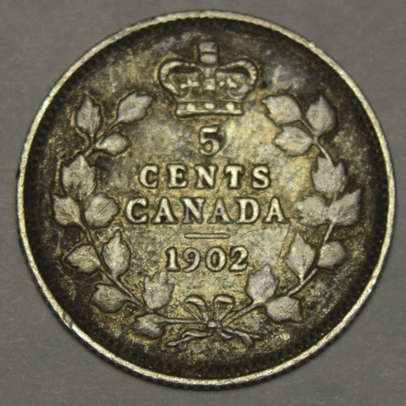 1902 Canadian 5 Cents . . . . Very Fine