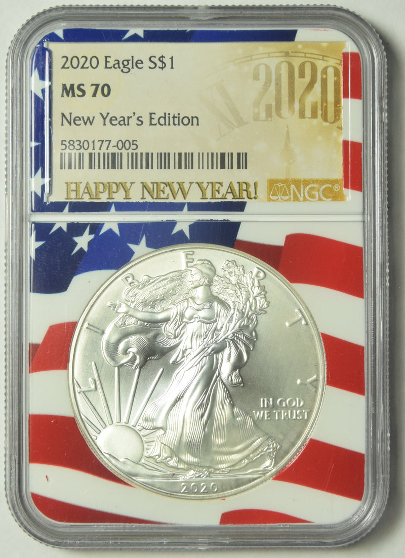 2020 Silver Eagle . . . . NGC MS-70 New Year&