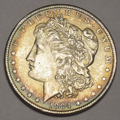 1884-O Morgan Dollar Select BU Color!