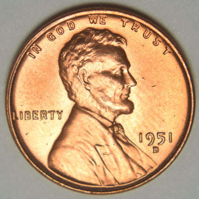 1951-D Lincoln Cent Brilliant Uncirculated