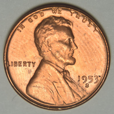 1953-S Lincoln Cent Brilliant Uncirculated