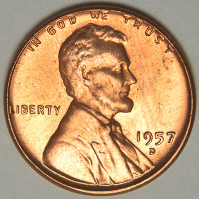 1957-D Lincoln Cent Brilliant Uncirculated