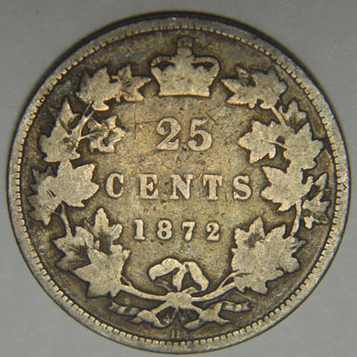 1872 Canadian Quarter VG/Fine