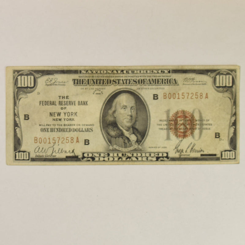 New York $50.00 1929 Federal Reserve Bank Note FR. 1880B Choice About Uncirculated