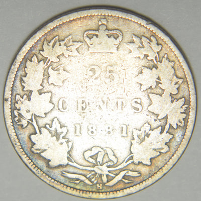 1881-H Canadian Quarter Very Good