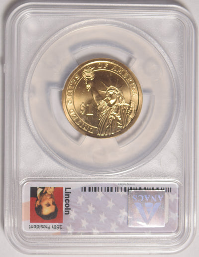 2010-D Lincoln Presidential Dollar . . . . ANACS SP-67 Satin Finish
