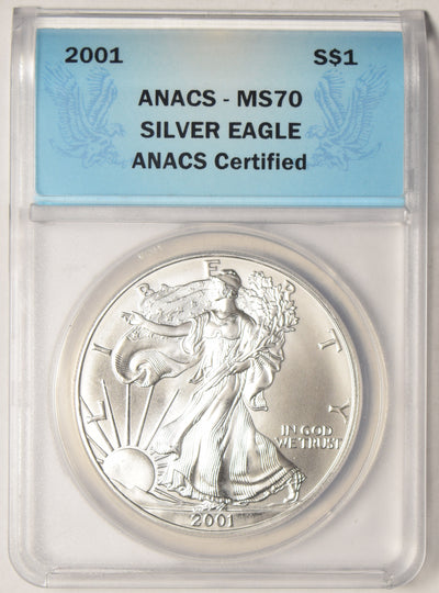 2001 Silver Eagle . . . . ANACS MS-70