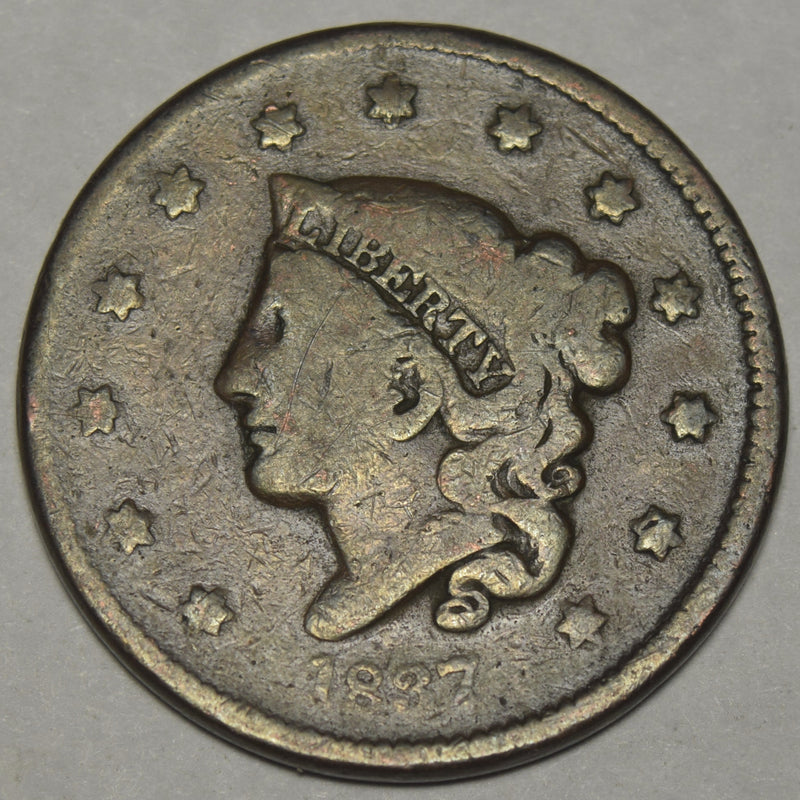 1837 Head of 1837 Coronet Head Large Cent . . . . Very Good