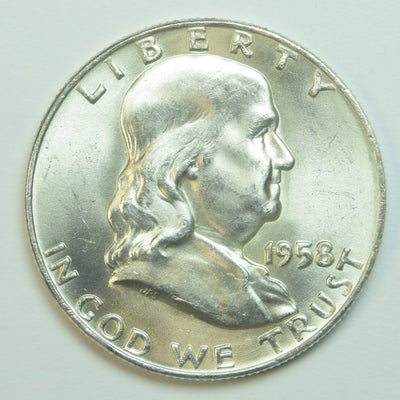 1958-D Franklin Half Brilliant Uncirculated