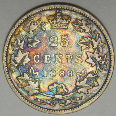1888 Canadian Quarter Fine