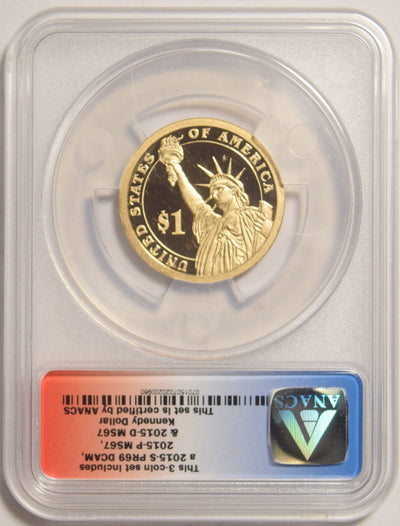 2015-S Kennedy Presidential Dollar . . . . ANACS PR-69 DCAM First Day of Issue