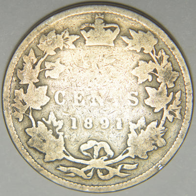1891 Canadian Quarter Good/VG