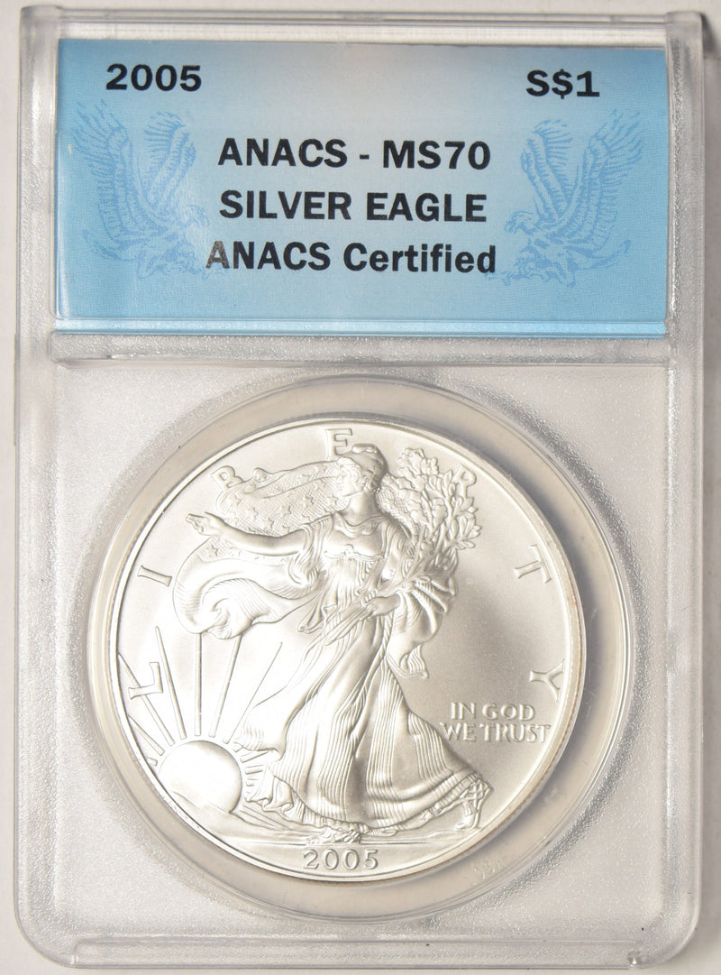 2005 Silver Eagle ANACS MS-70