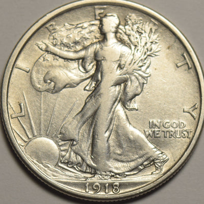 1918-D Walking Liberty Half VF/XF