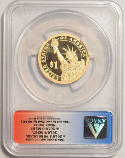 2016-S Nixon Presidential Dollar . . . . ANACS PR-69 DCAM First Day of Issue