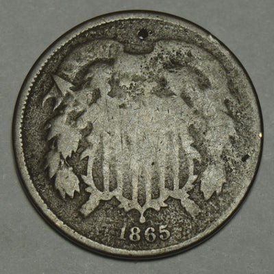 1865 Two Cent Piece Good rough