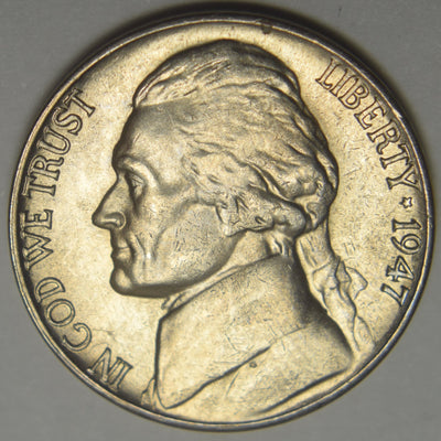 1947-S Jefferson Nickel Brilliant Uncirculated