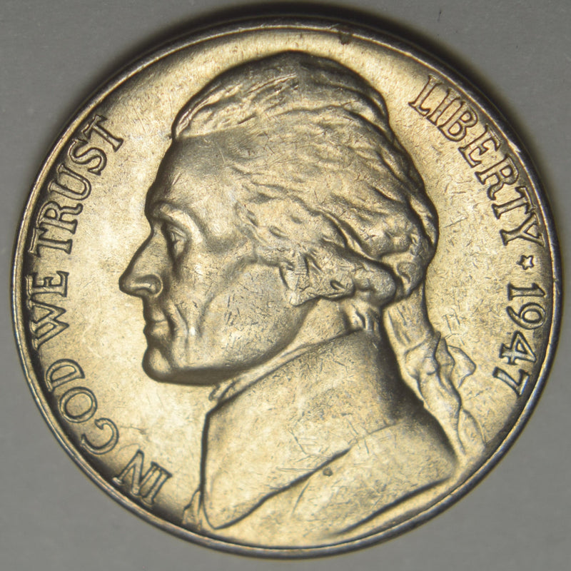 1947-S Jefferson Nickel Brilliant Uncirculated