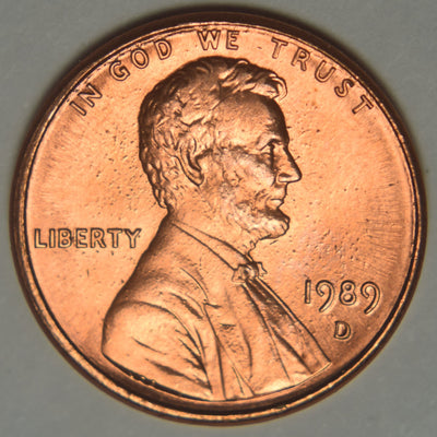 1989-D Lincoln Cent Brilliant Uncirculated