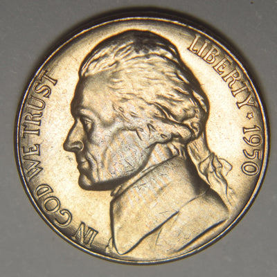 1950 Jefferson Nickel Brilliant Uncirculated