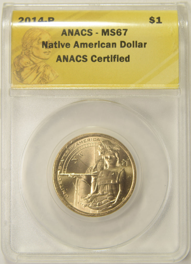 2014-P Native American Dollar . . . . ANACS MS-67