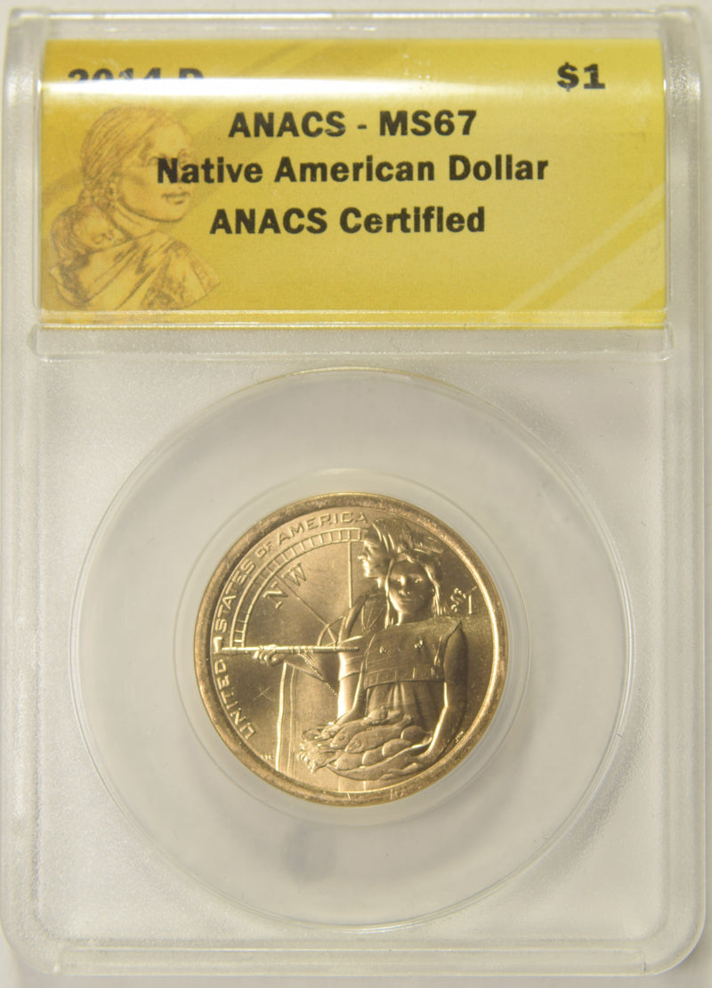 2014-D Native American Dollar . . . . ANACS MS-67
