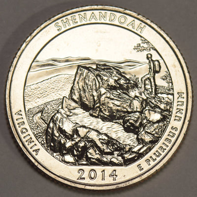 2014-S Shenandoah National Park, VA Quarter  Gem Brilliant Uncirculated