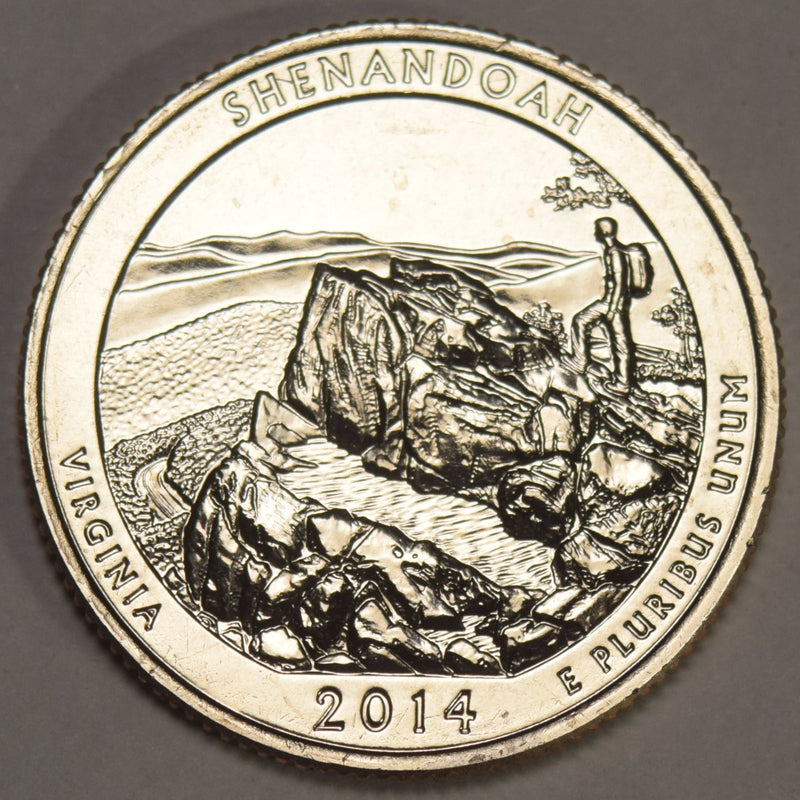 2014-S Shenandoah National Park, VA Quarter  Gem Brilliant Uncirculated