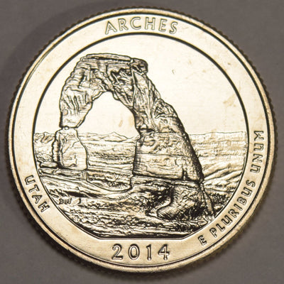 2014-S Arches National Park, UT Quarter  Gem Brilliant Uncirculated
