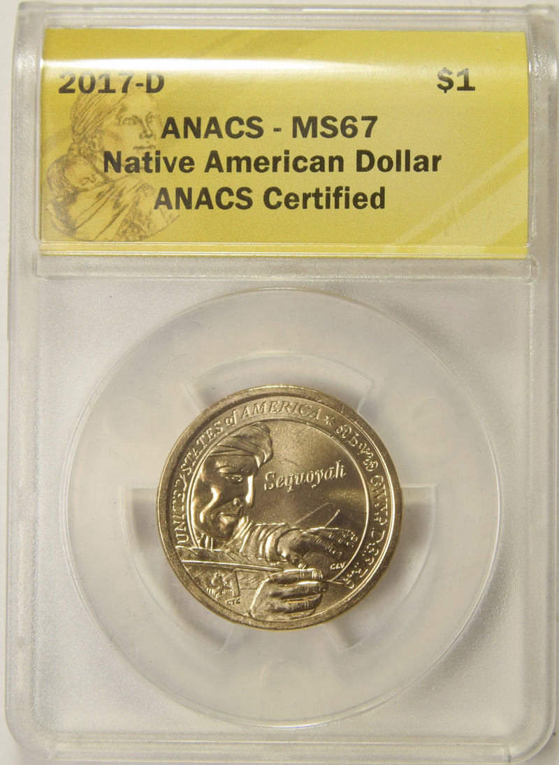2017-D Native American Dollar . . . . ANACS MS-67