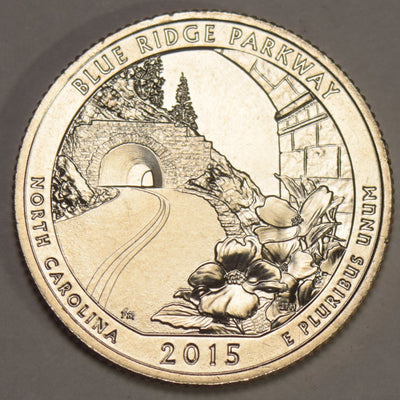 2015-S Blue Ridge National Park, NC Quarter  Gem Brilliant Uncirculated